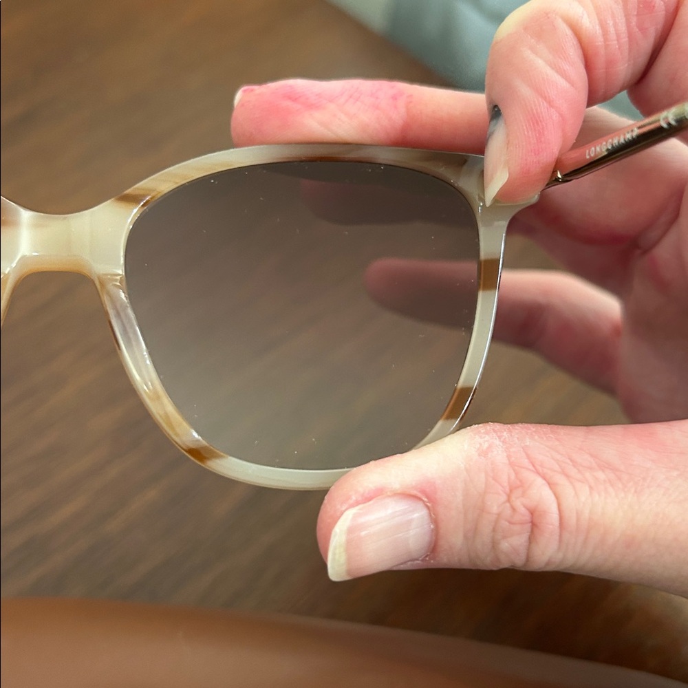 Longchamp Paris LO660S Women’s Designer Sunglasses Tan Acetate Full Rim NWT - Picture 7 of 17